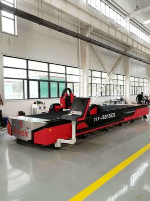 ماشین برش لیزری Cnc فولاد ضد زنگ Dst-4 ورق فلزی فیبر تک میز 6015
